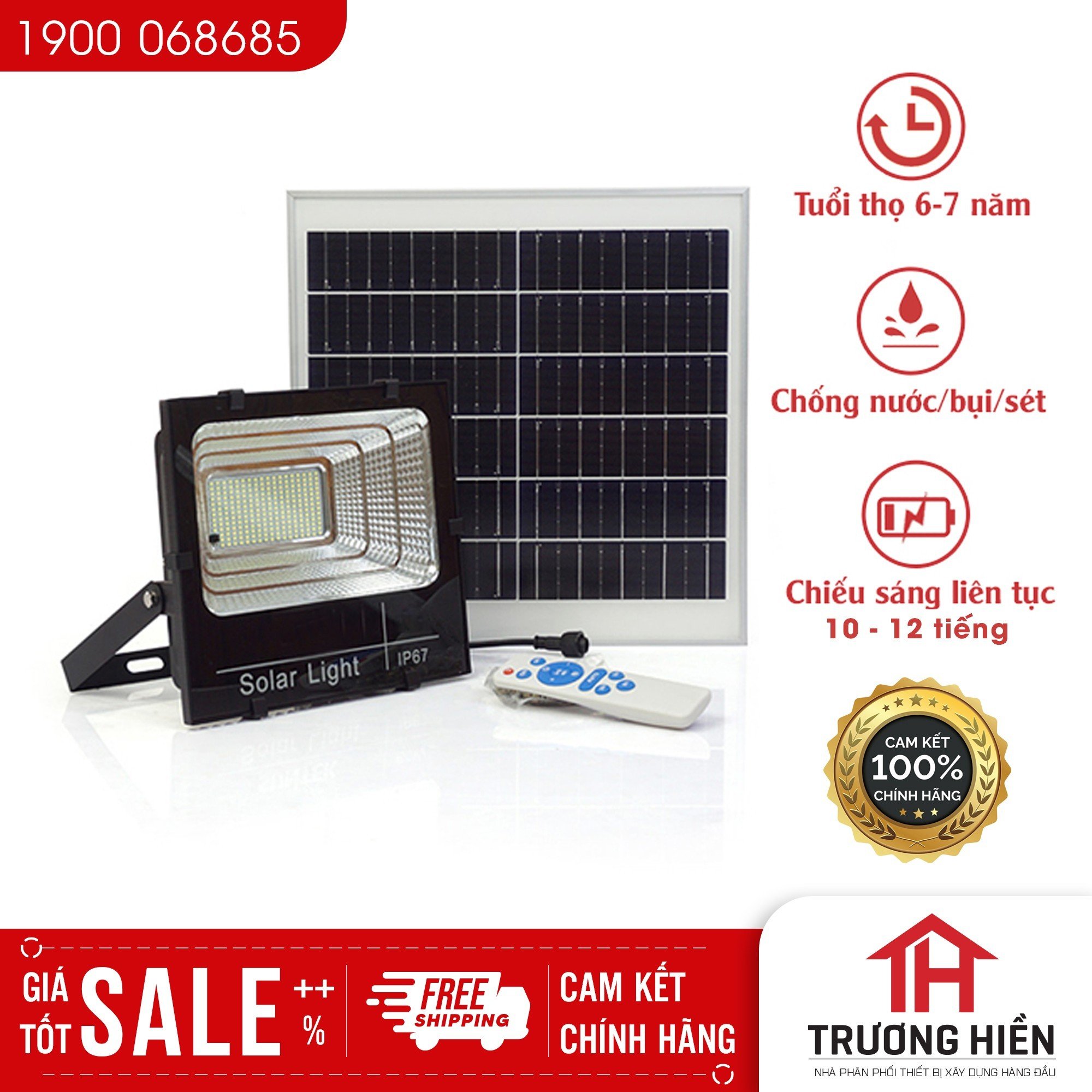 Phân Phối Đèn Pha Năng Lượng Mặt Trời Đủ Công Suất, Lắp Đặt Miễn Phí Tại TP.HCM