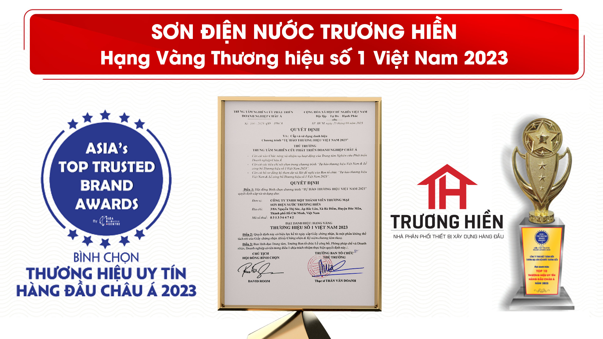 Trương Hiền vinh dự đạt giải 