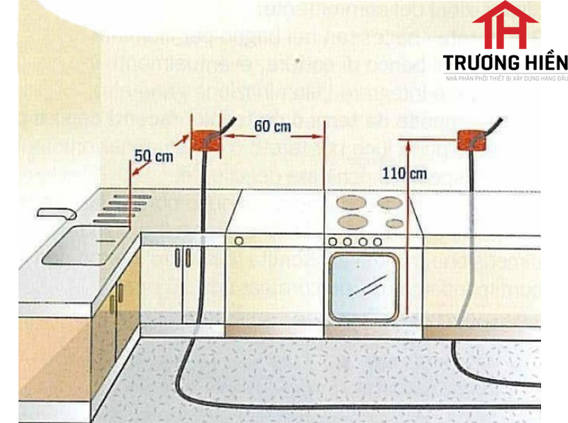 bố trí ổ cắm phòng bếp