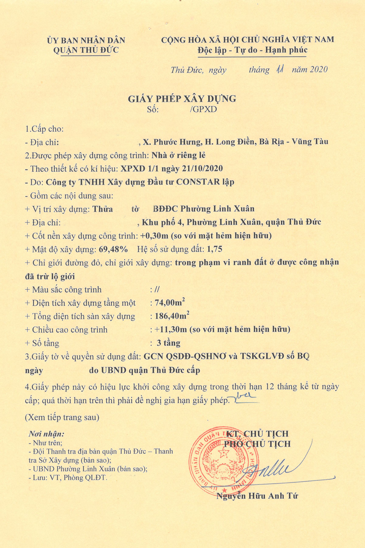 Xin phép xây dựng 2024
