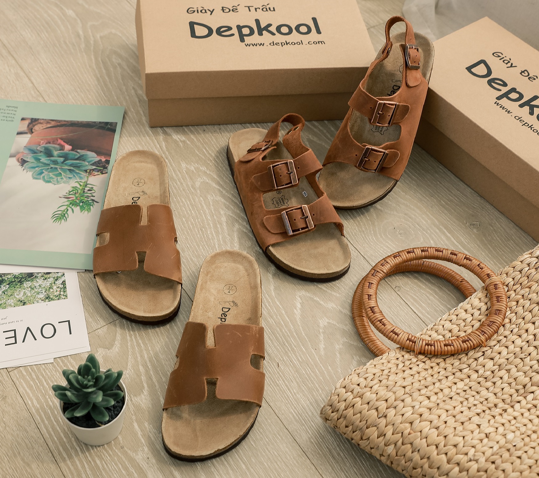 Vì sao khách hàng ưa chuộng giày dép đế trấu hiệu Depkool?