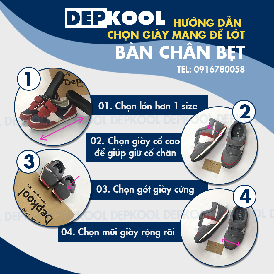 Cách chọn giày cho ĐẾ LÓT BÀN CHÂN BẸT