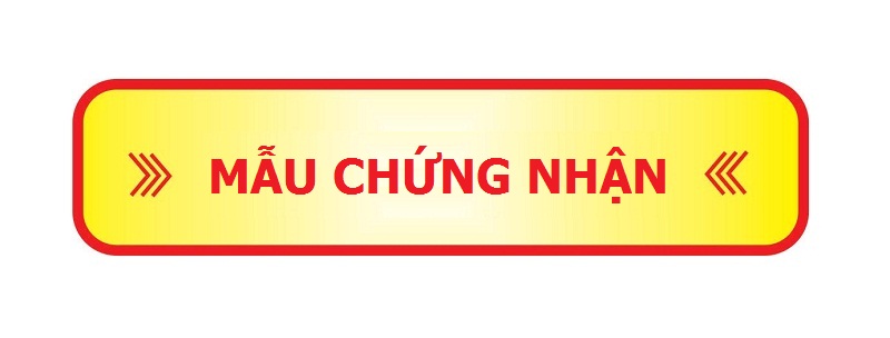 MẪU CHỨNG NHẬN CHỨNG CHỈ