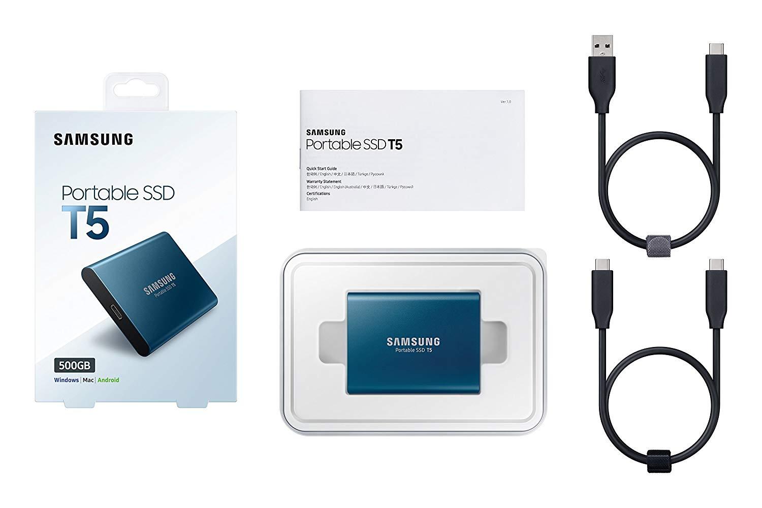 Ổ Cứng di động gắn ngoài Samsung Portable SSD T5 250GB 3.1 Gen 2 10Gbps Thế giới thẻ nhớ