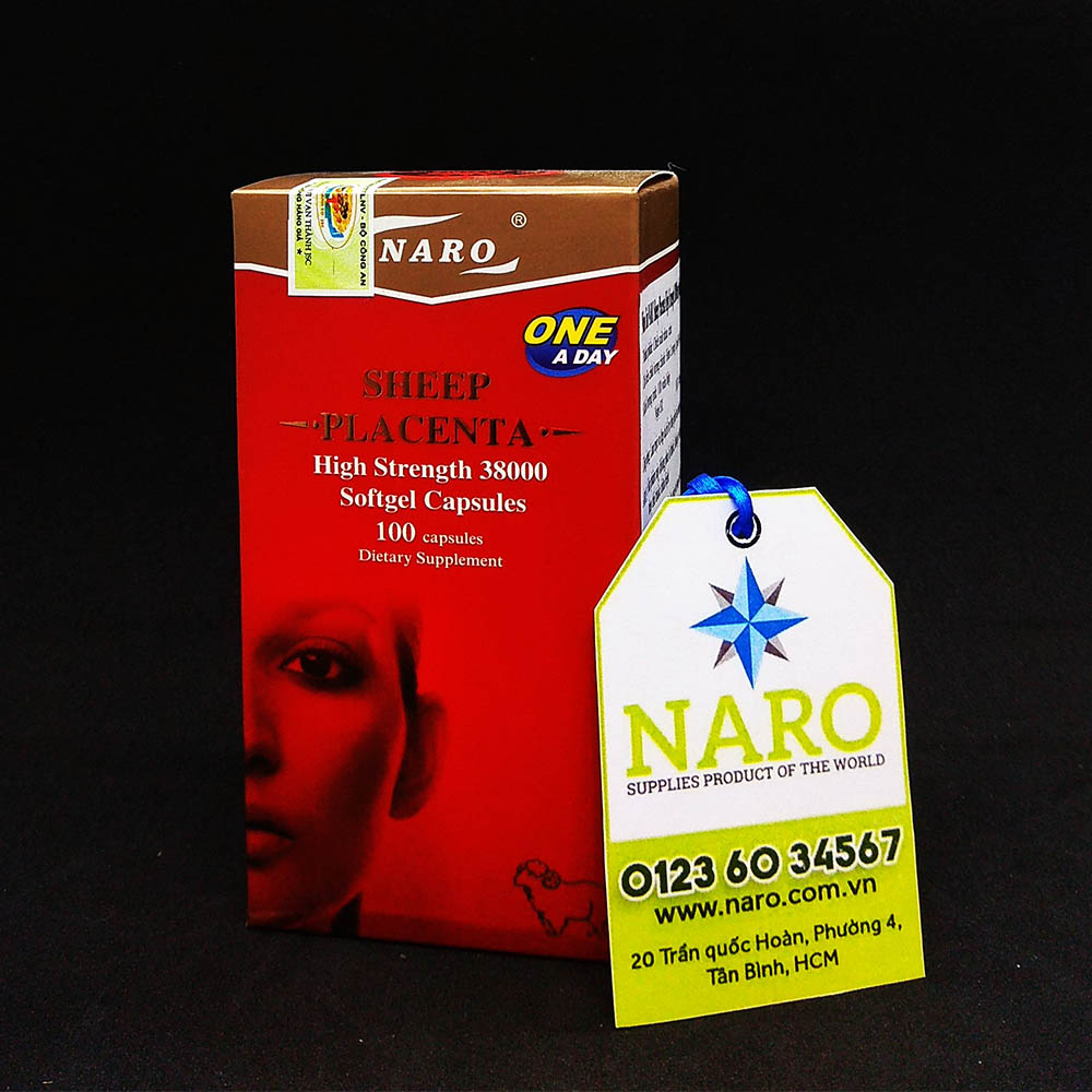 Nhau thai cừu Naro 38000 mg - Chai 100 viên