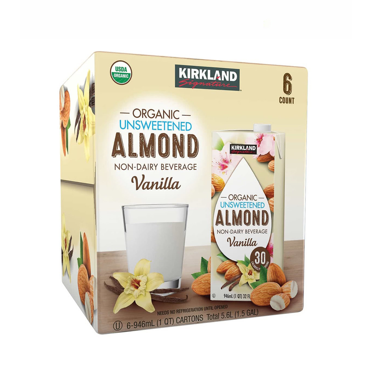 Sữa hạnh nhân Kirkland Signature Organic Unsweetened Almond NonDairy
