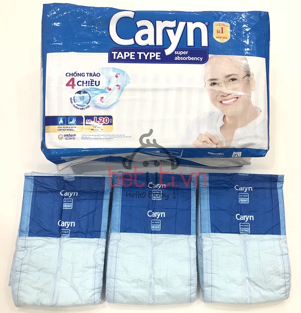 Bỉm Caryn trong combo đồ cho mẹ sau khi sinh