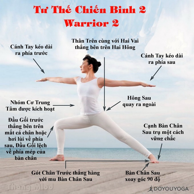 Định tuyến Tư thế Yoga Chiến binh 2