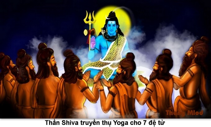 Thần Shiva truyền thụ Yoga cho 7 đệ tử