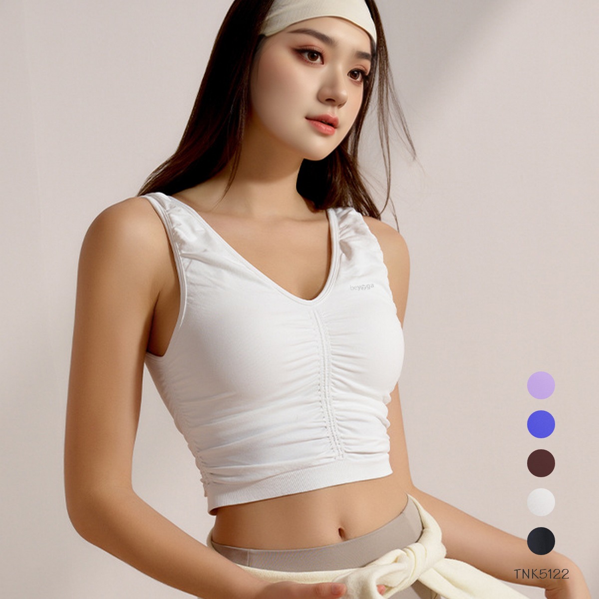 Áo tập tanktop xếp ly TNK5122 beYoga