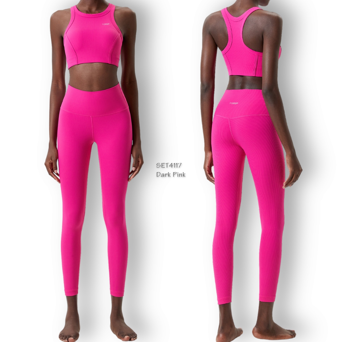 Quần áo Pink Yoga Bra Bộ Quần áo Tập SET4117 BeYoga Chất Liệu Thun