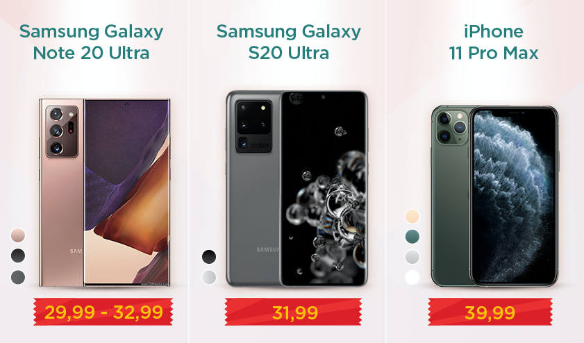 Galaxy Note20 đọ sức S20 Ultra 5G và iPhone Pro Max