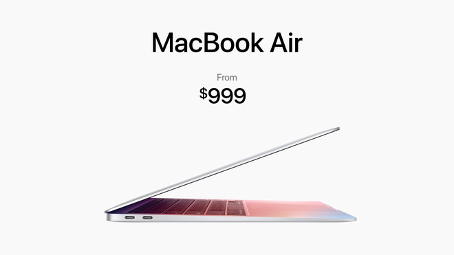 MacBook Air mới ra mắt: Apple M1, nhanh hơn 98% PC, pin 18 giờ, giá từ 999 USD