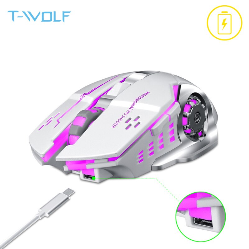 Chuột không dây Game T-WOLF Q13(Pin sạc)