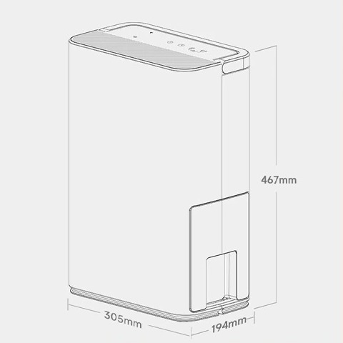 Máy Hút Ẩm New Widetech 12L
