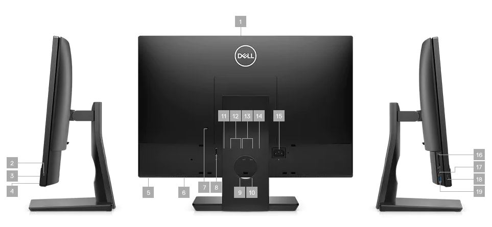 Máy bộ AIO Dell Optilex 5270  Intel Core i5 8500 3.0Ghz/8Gb/240G/21.5" FHD TOUCH SCREEN/DVD/Dos