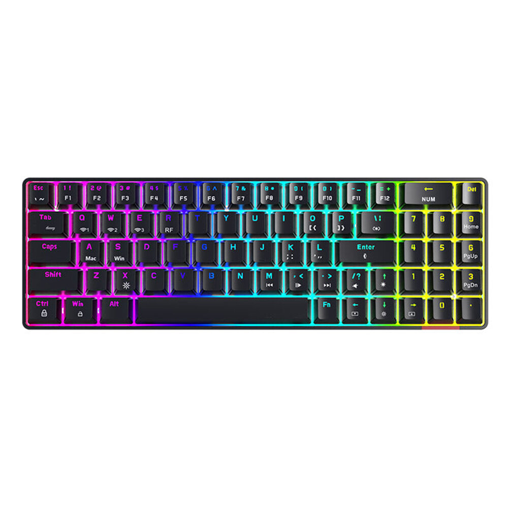 Bàn phím cơ không dây Leaven K28 Multi Led Type-C Bluetooth Hotswap