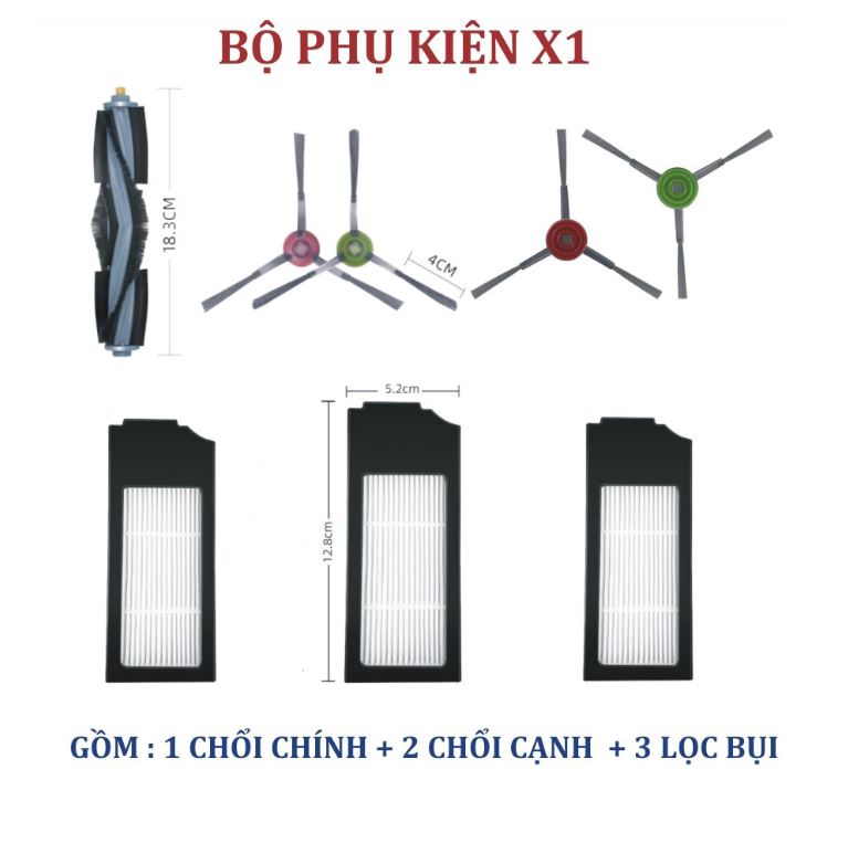 Bộ phụ kiện thay thế Robot hút bụi X1 Omni