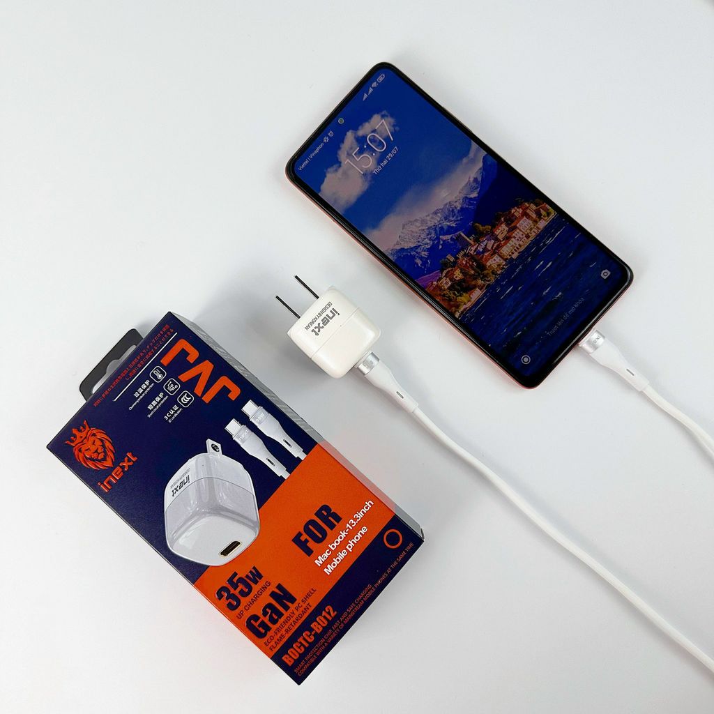 Bộ sạc nhanh JVJ iNext B012 GaN 35w chuyên dùng cho iPhone 15 Serie