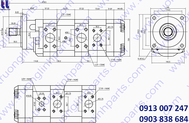 HP51  UCHIDA HYDRAULIC PUMP