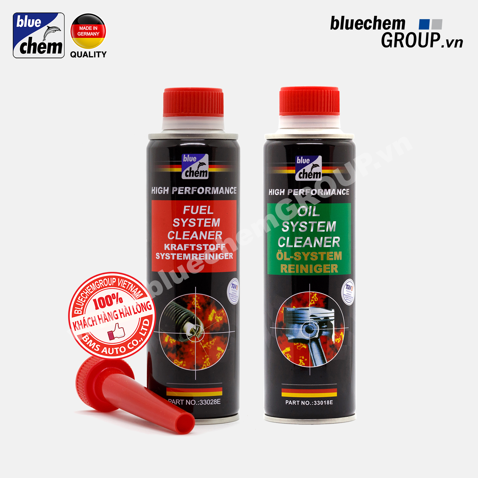 Cặp sản phẩm Bluechem Làm sạch Động cơ Ô tô Xăng (Couple Fuel Engine Cleaner)