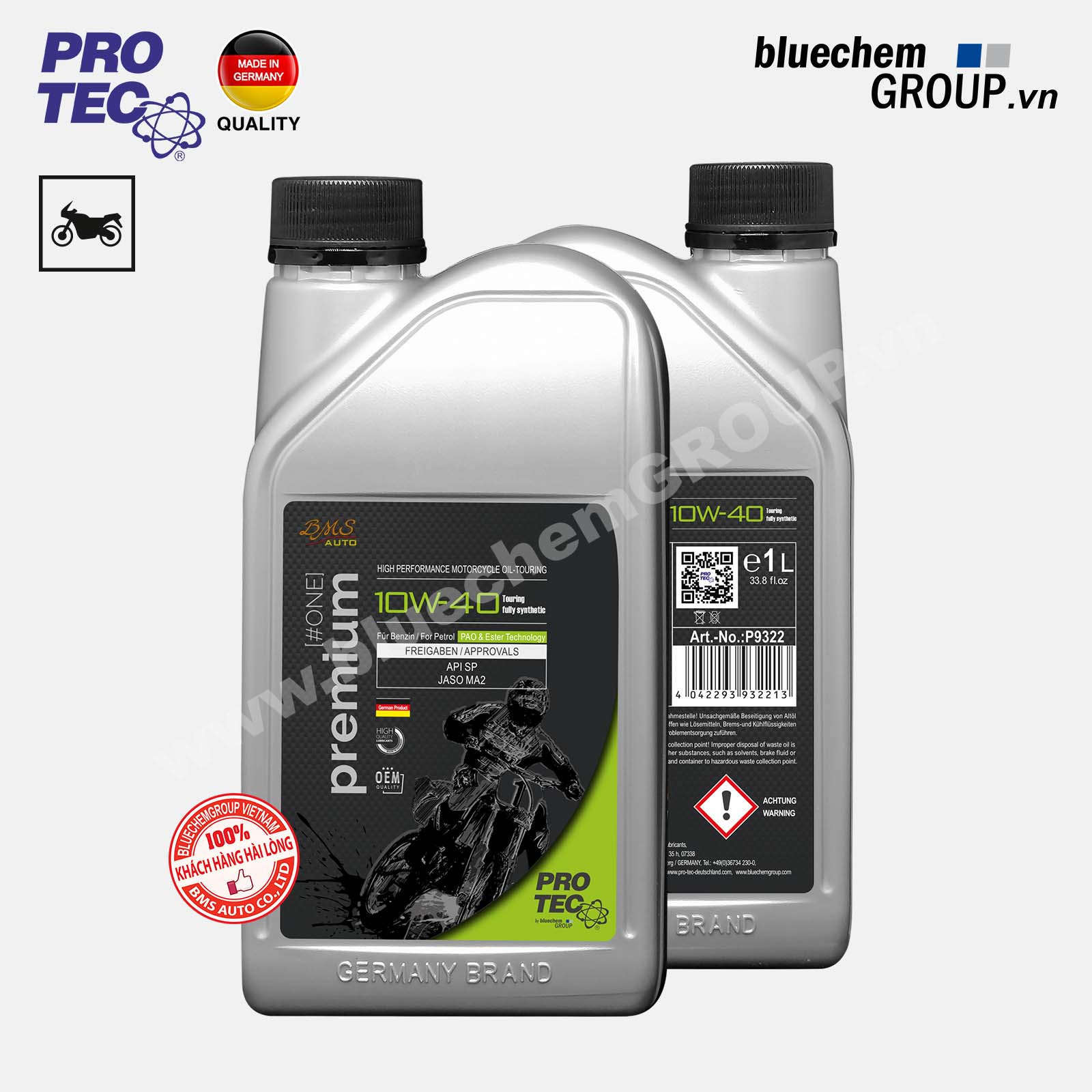 Dầu nhớt Mô tô Hiệu suất cao PRO-TEC premium#ONE 10W-40 Touring