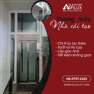 Thang máy cho nhà cải tạo - Tiết kiệm diện tích
