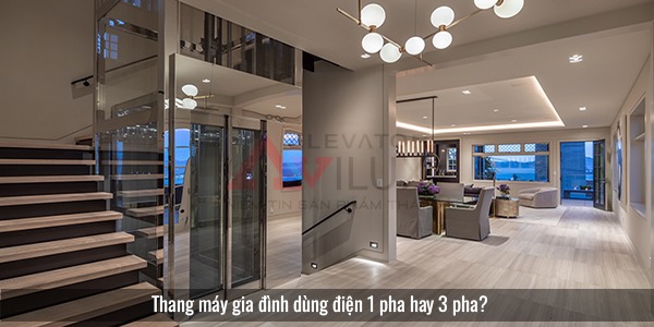 Thang máy gia đình dùng điện 1 pha hay 3 pha?