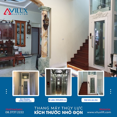 Thang máy thủy lực - kích thước nhỏ gọn