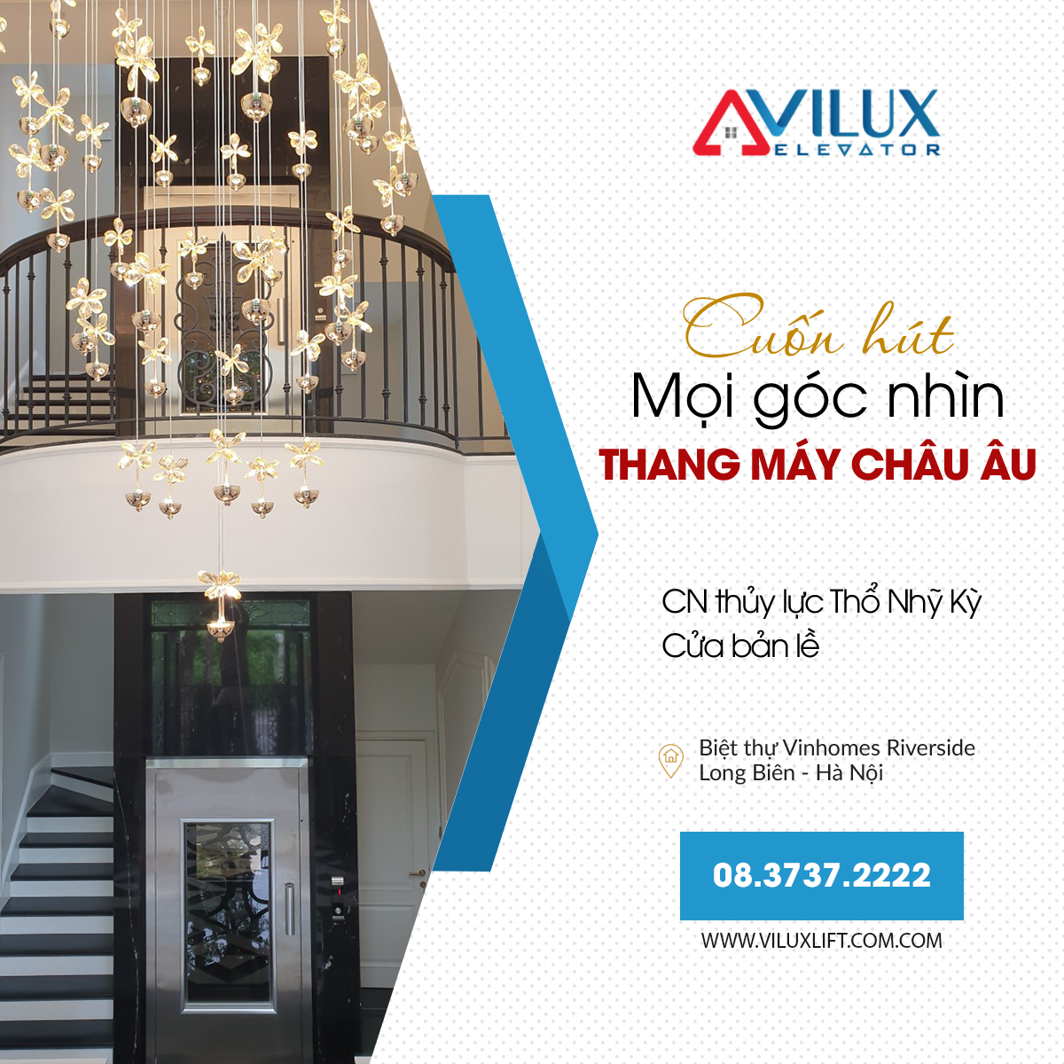 Thang máy biệt thự Vinhome