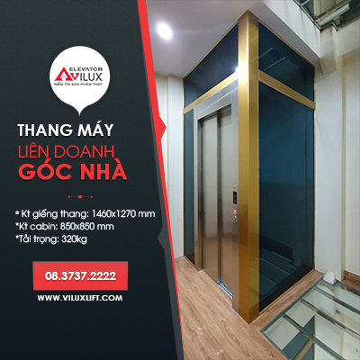 Thang máy liên doanh lắp góc nhà