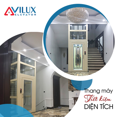 Thang máy tích hợp giếng thang - Kích thước nhỏ gọn