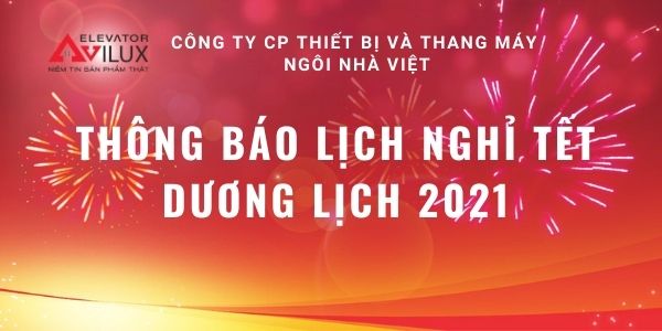 Thông báo lịch nghỉ Tết Dương Lịch 2021