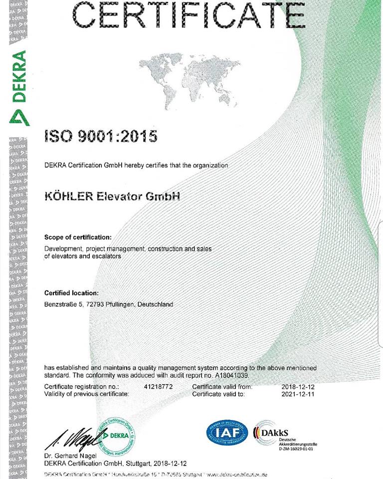 Chứng nhận ISO