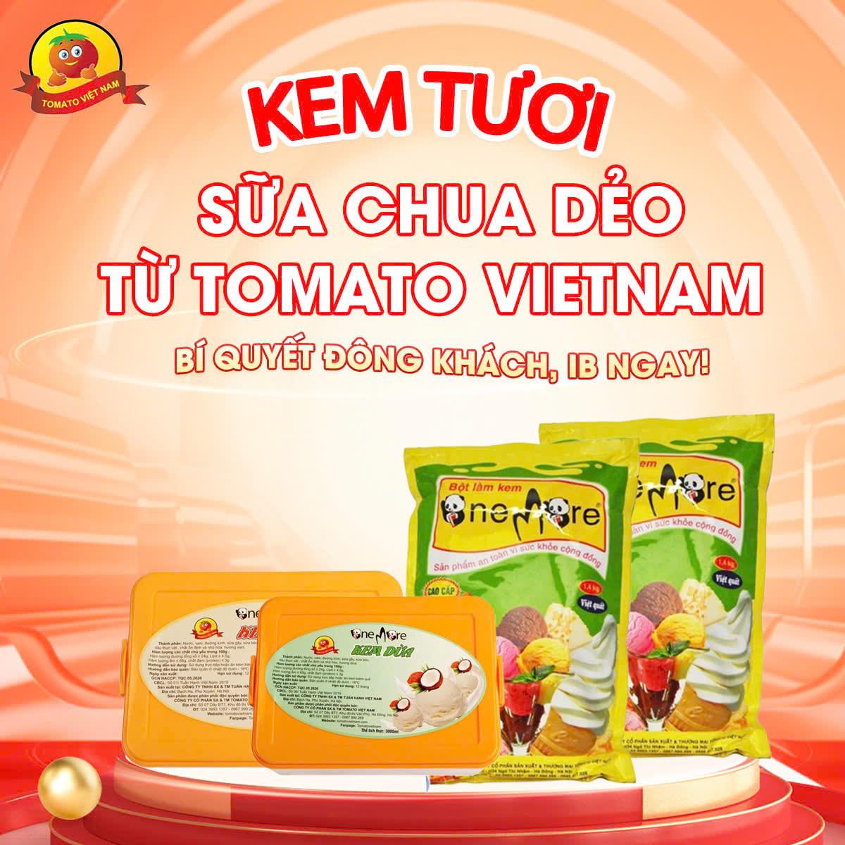 KEM TƯƠI, SỮA CHUA DẺO TỪ TOMATO VIETNAM – BÍ QUYẾT ĐÔNG KHÁCH