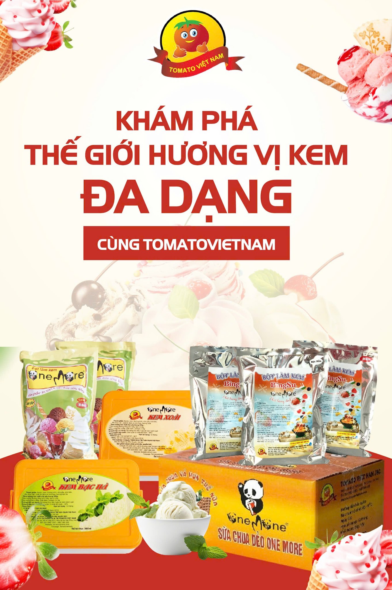 KHÁM PHÁ THẾ GIỚI HƯƠNG VỊ KEM ĐA DẠNG CÙNG TOMATOVIETNAM