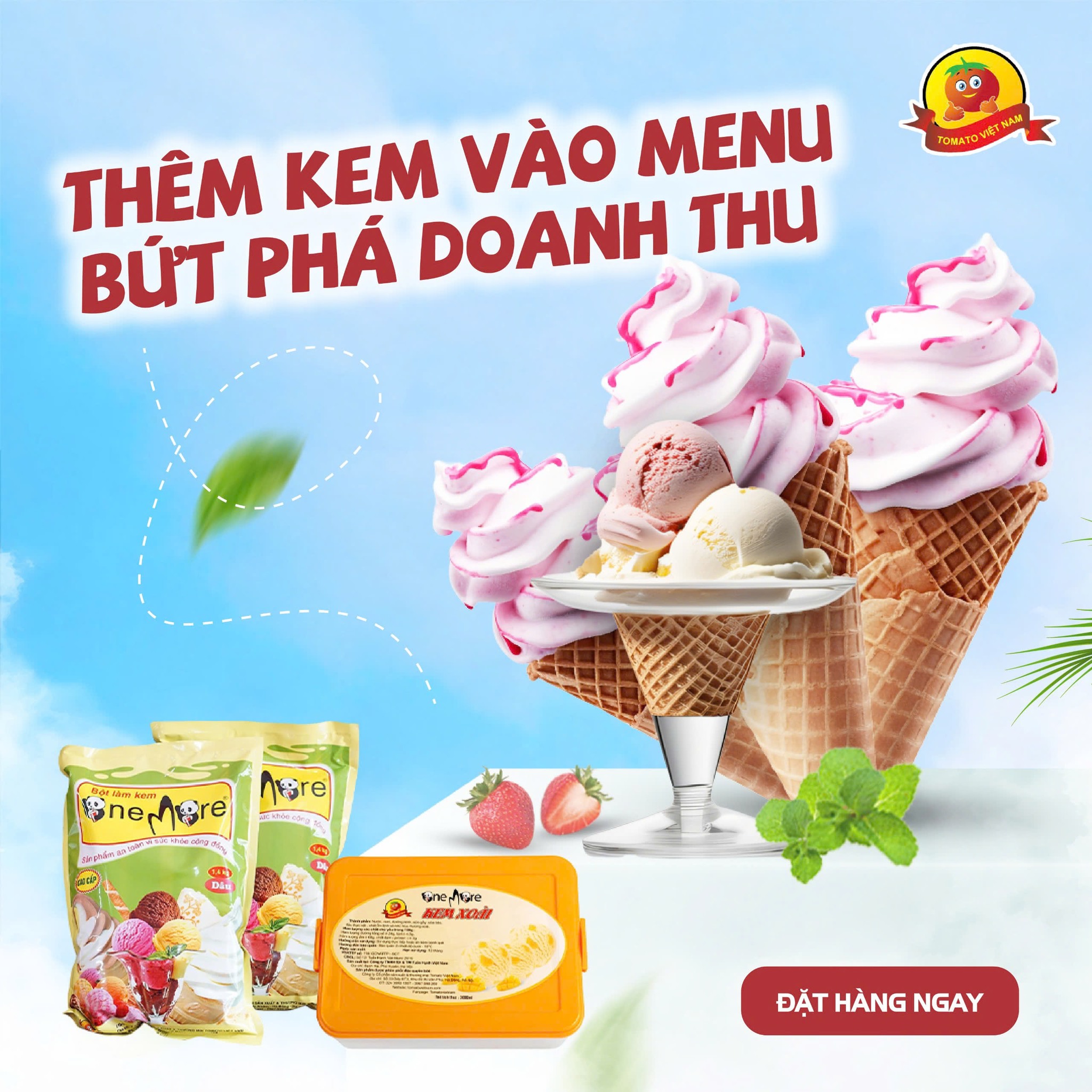 THÊM KEM VÀO MENU - BỨT PHÁ DOANH THU