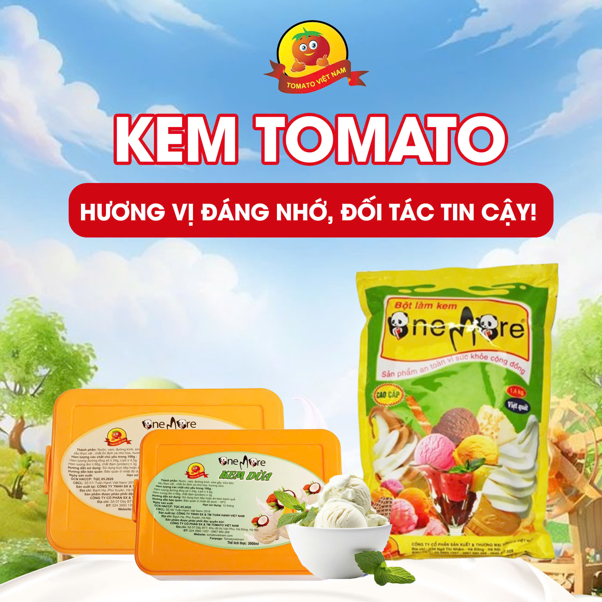KEM TOMATO – HƯƠNG VỊ ĐÁNG NHỚ, ĐỐI TÁC TIN CẬY CHO CÁC CHỦ QUÁN