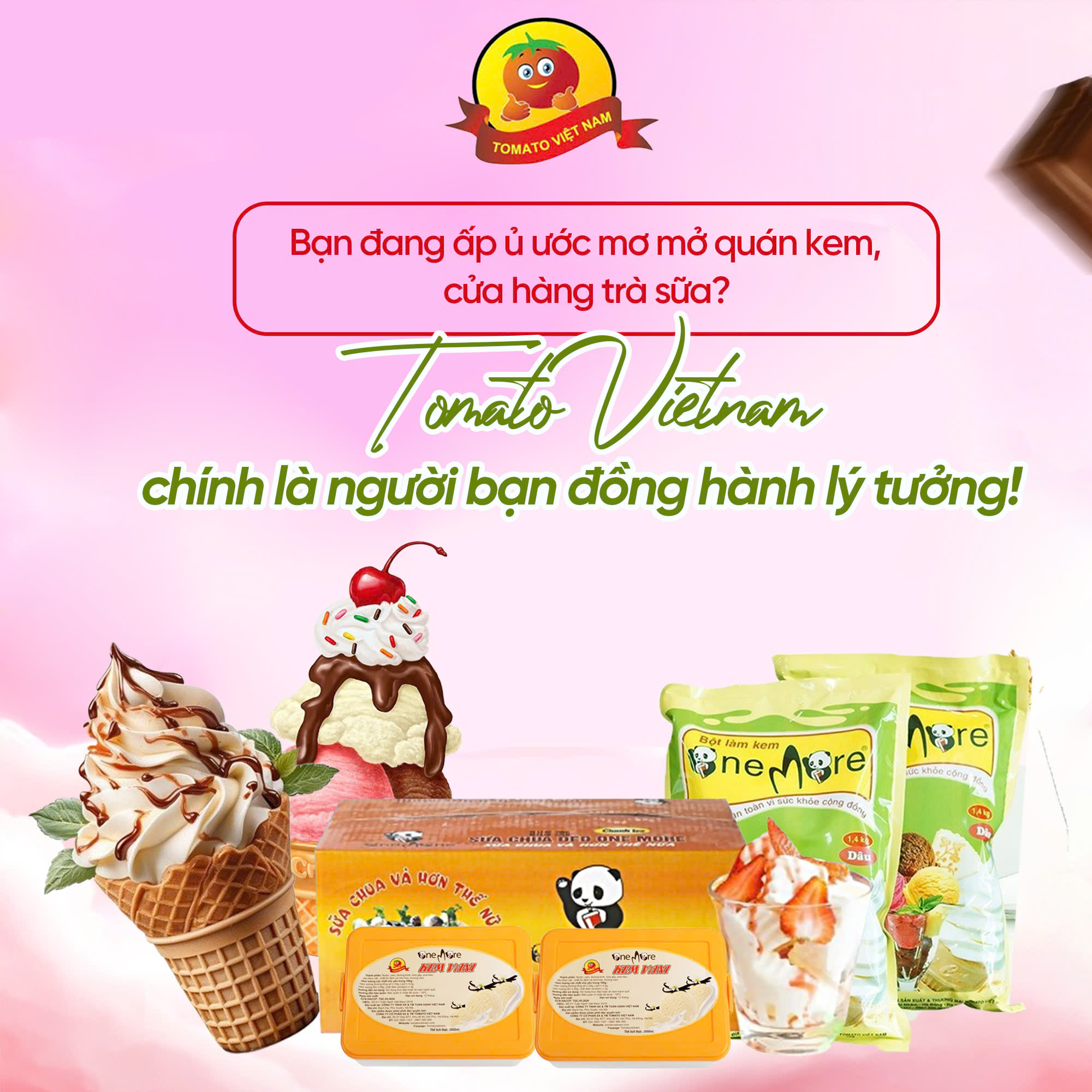 MƠ ƯỚC MỞ QUÁN KEM, TRÀ SỮA? CÓ TOMATO VIỆT NAM ĐỒNG HÀNH, THÀNH CÔNG KHÔNG CÒN XA!