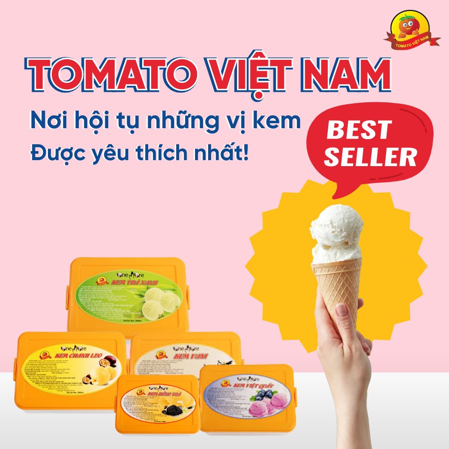 TOMATO VIỆT NAM – NƠI HỘI TỤ NHỮNG VỊ KEM BEST SELLER ĐƯỢC YÊU THÍCH NHẤT