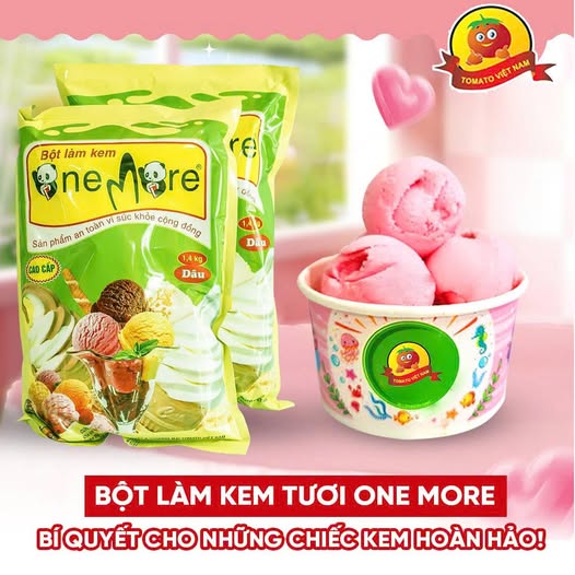 BỘT LÀM KEM ONE MORE – BÍ QUYẾT CHO NHỮNG CHIẾC KEM HOÀN HẢO!