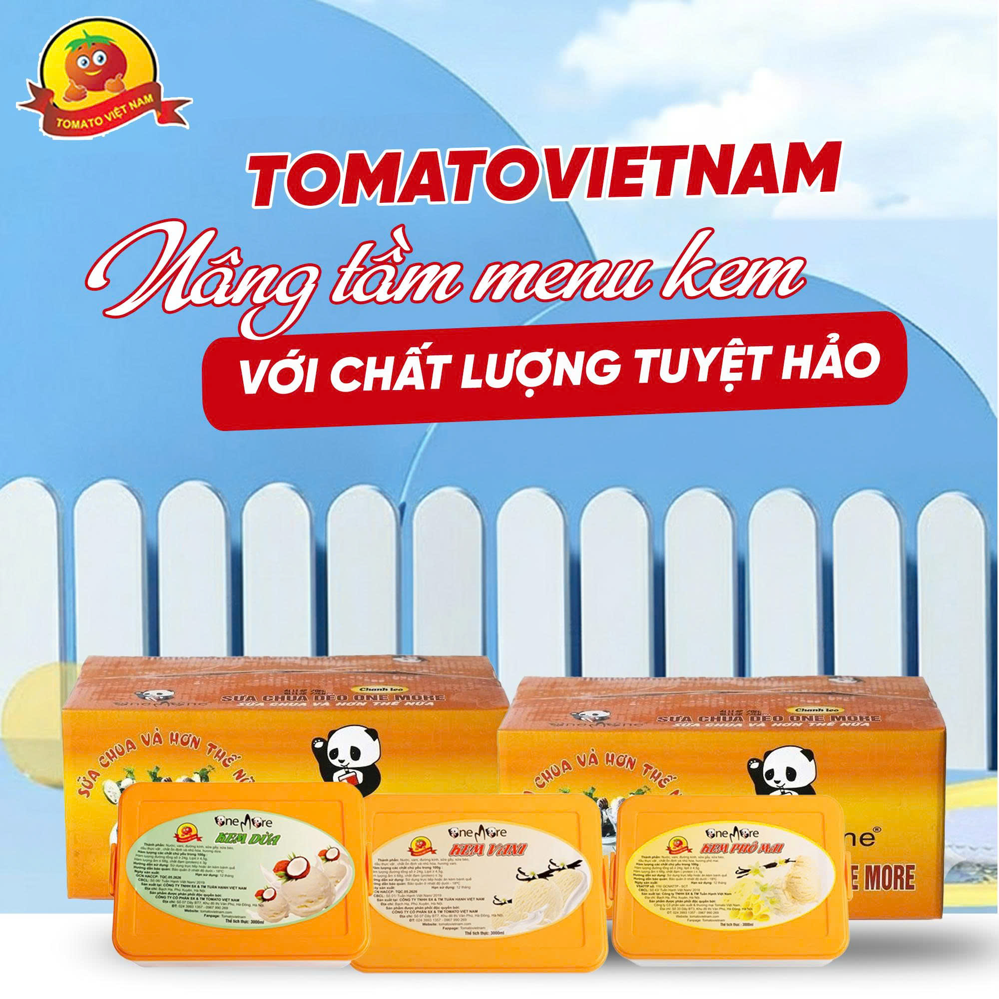 TOMATOVIETNAM – NÂNG TẦM MENU KEM VỚI CHẤT LƯỢNG TUYỆT HẢO!