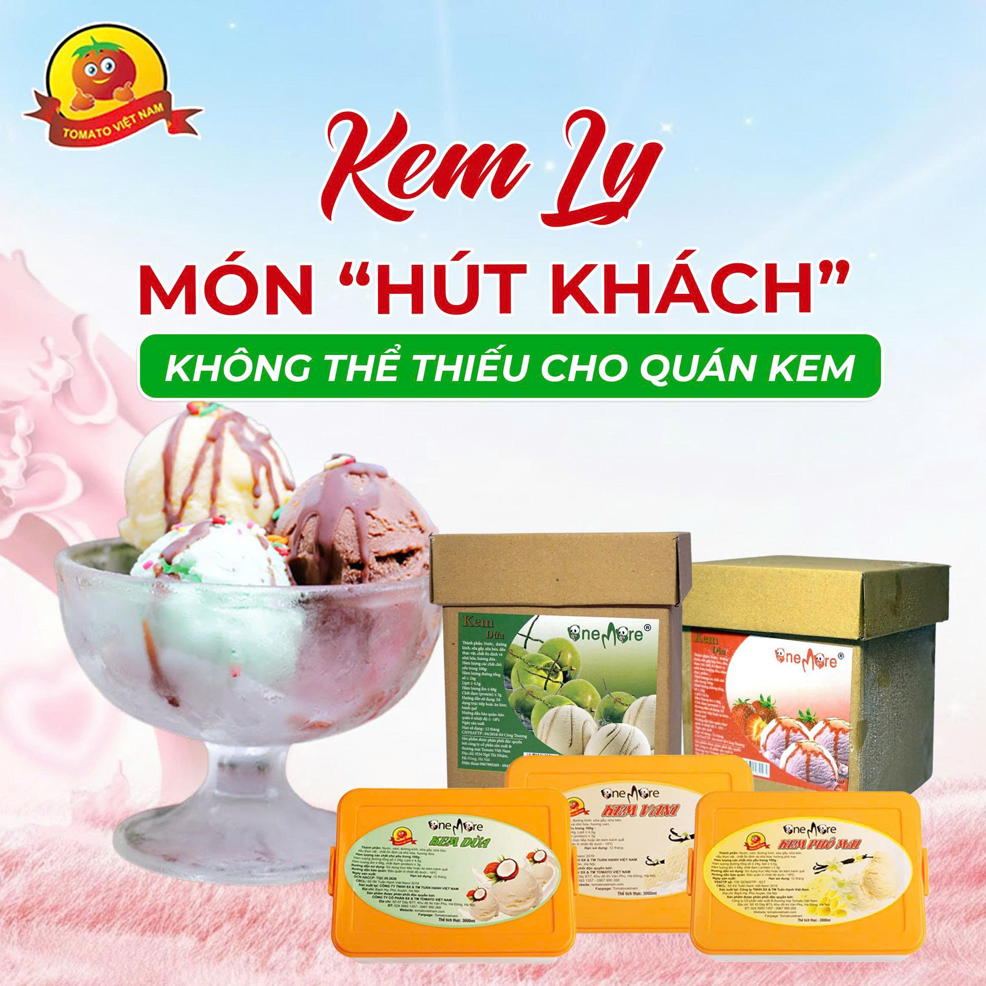 KEM LY ONE MORE – MÓN “HÚT KHÁCH” KHÔNG THỂ THIẾU CHO QUÁN KEM