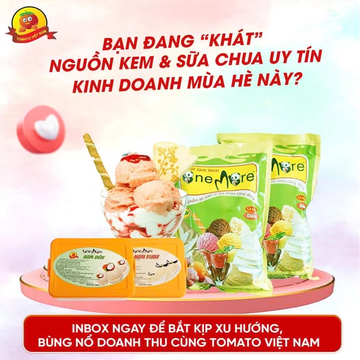 ĐỪNG ĐỂ MÙA HÈ TRÔI QUA – CHỐT NGAY NGUỒN KEM & SỮA CHUA CHẤT LƯỢNG CÙNG TOMATO VIỆT NAM