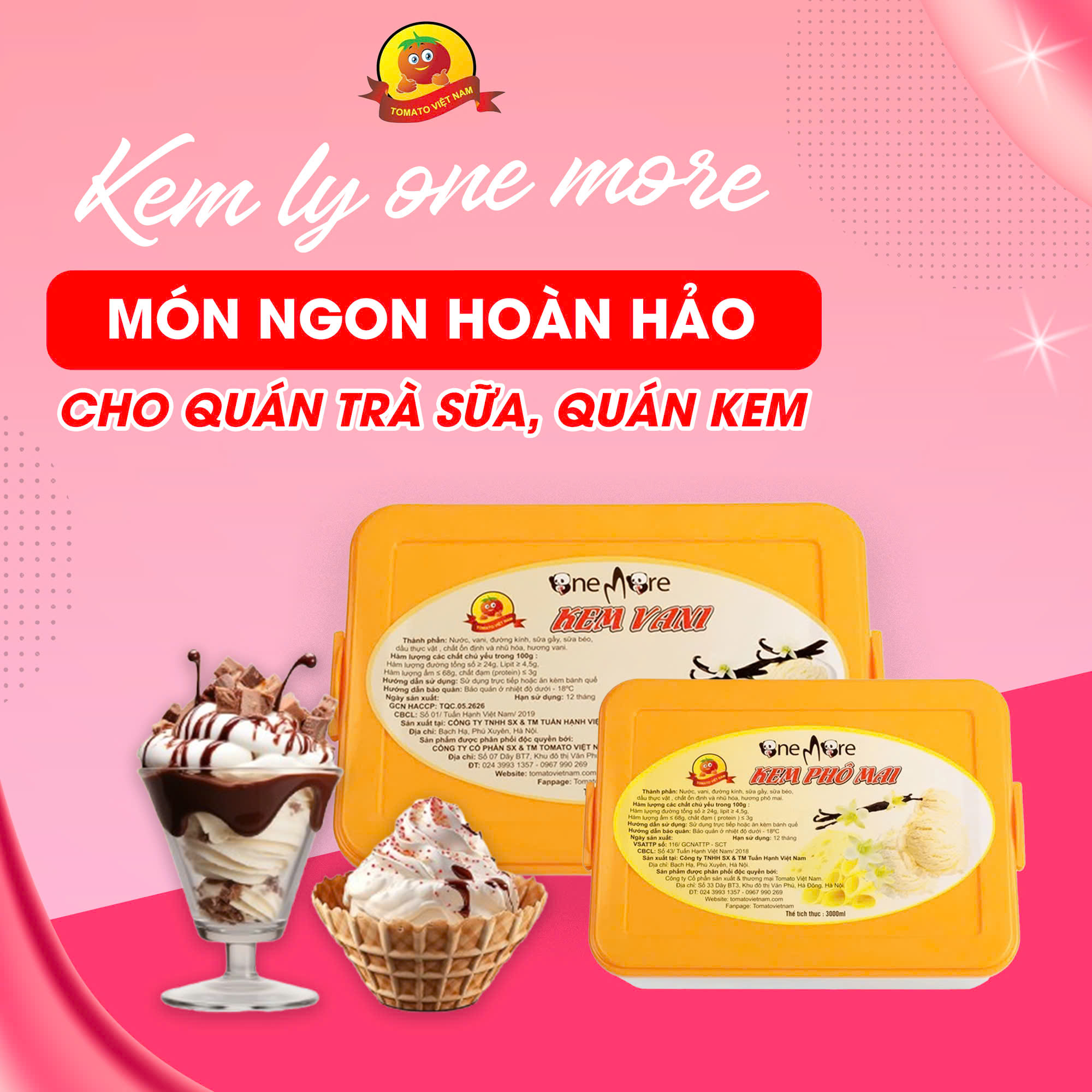 KEM LY ONE MORE – MÓN NGON HOÀN HẢO CHO QUÁN TRÀ SỮA, QUÁN KE