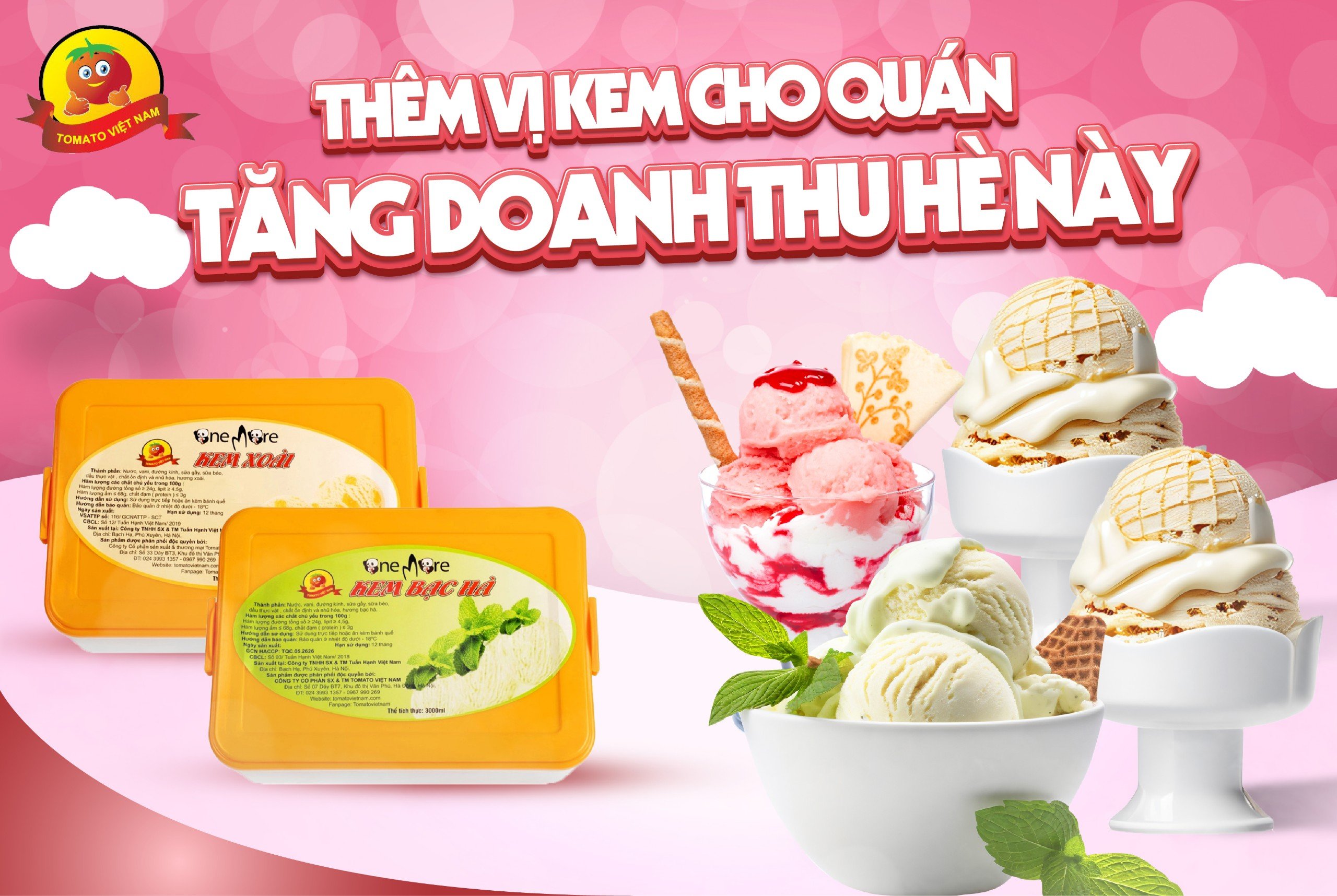 TOMATOVIETNAM - THÊM VỊ KEM CHO QUÁN, TĂNG DOANH THU HÈ NÀY