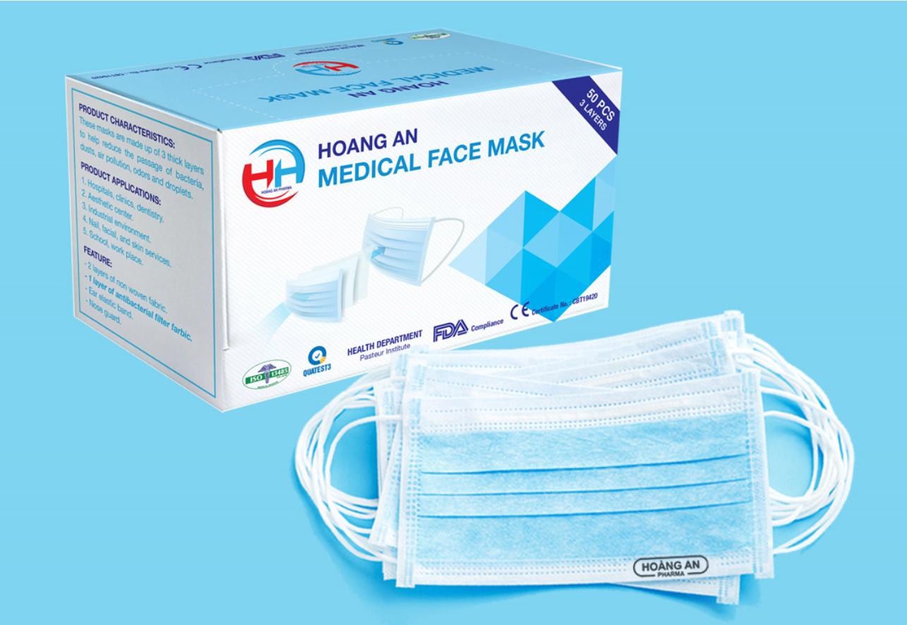 Khẩu trang 3 Lớp Hoàng An Pharma