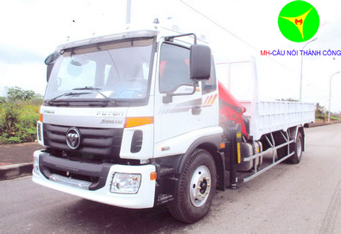 auman c160 gắn cẩu gập palfinger