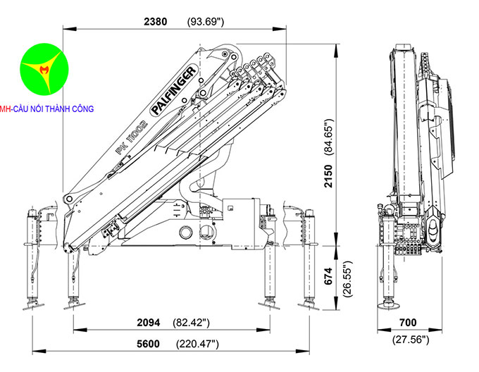 cẩu gập palfinger pk11002