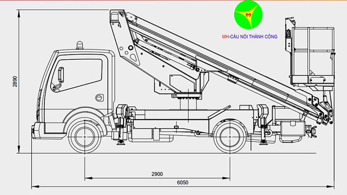 xe thang nâng người 16m palfinger